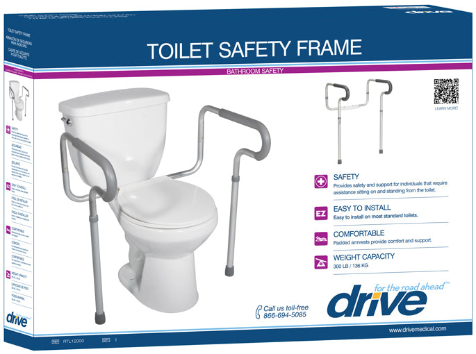 Toilet Safety Frame with Padded Armrests - BeHope