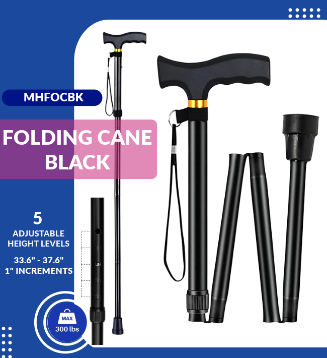 Folding Cane Black