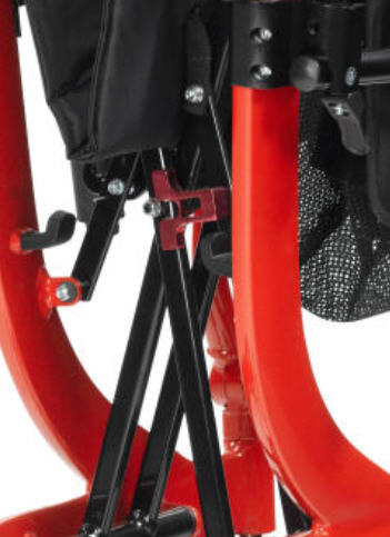 Nitro Duet Dual Function Transport Wheelchair and Rollator Rolling Walker, Red - BeHope
