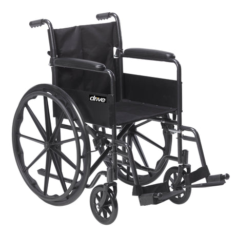 Silver Sport 1 Wheelchair with Full Arms and Swing away Removable Footrest - BeHope
