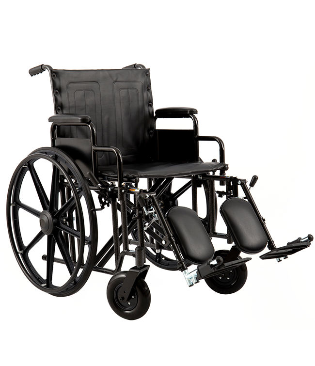 Fauteuil roulant robuste de 24 pouces