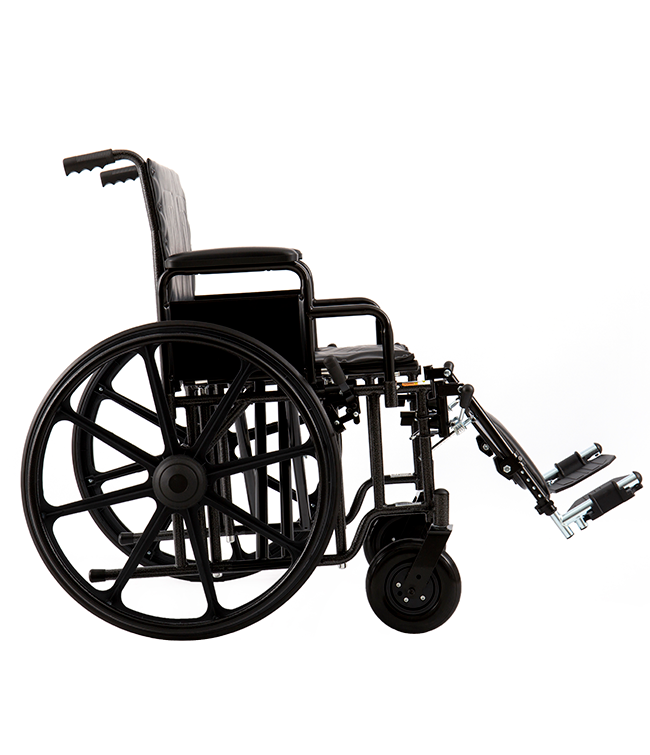 Fauteuil roulant robuste de 24 pouces