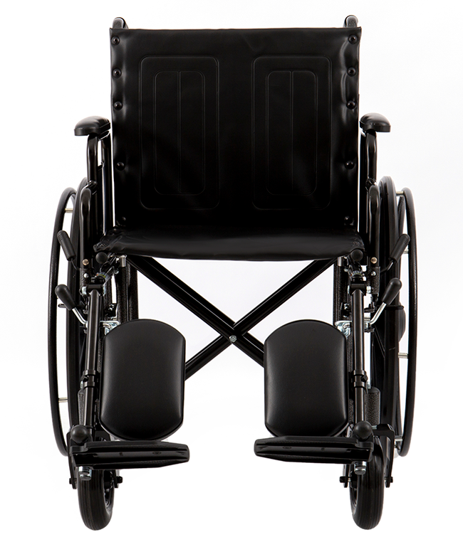 Fauteuil roulant robuste de 24 pouces