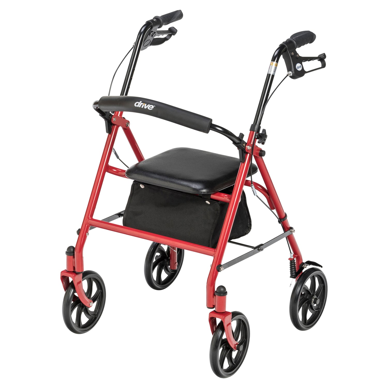 Four Wheel Rollator Rolling Walker with Fold Up Removable Back Support - BeHope