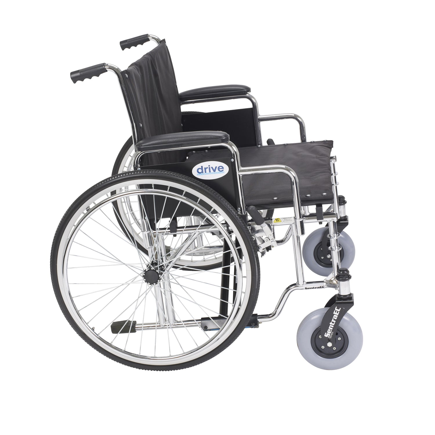 Sentra EC Heavy Duty Extra Wide Wheelchair, Detachable Desk Arms, 28" Seat - BeHope