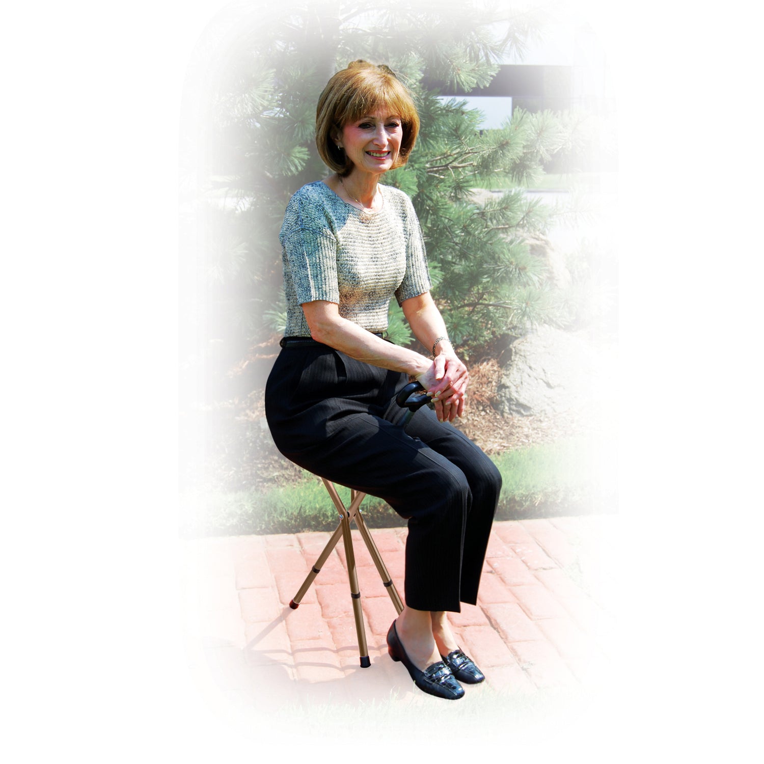 Folding Lightweight Cane Seat - BeHope
