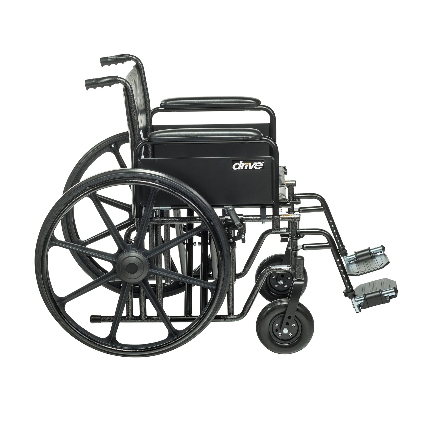 Sentra EC Heavy Duty Wheelchair, Detachable Full Arms, Swing away Footrests, 20" Seat - BeHope