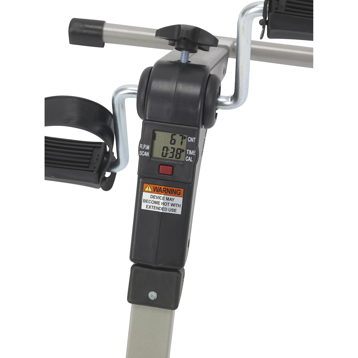 Folding Exercise Peddler with Electronic Display, Black - BeHope