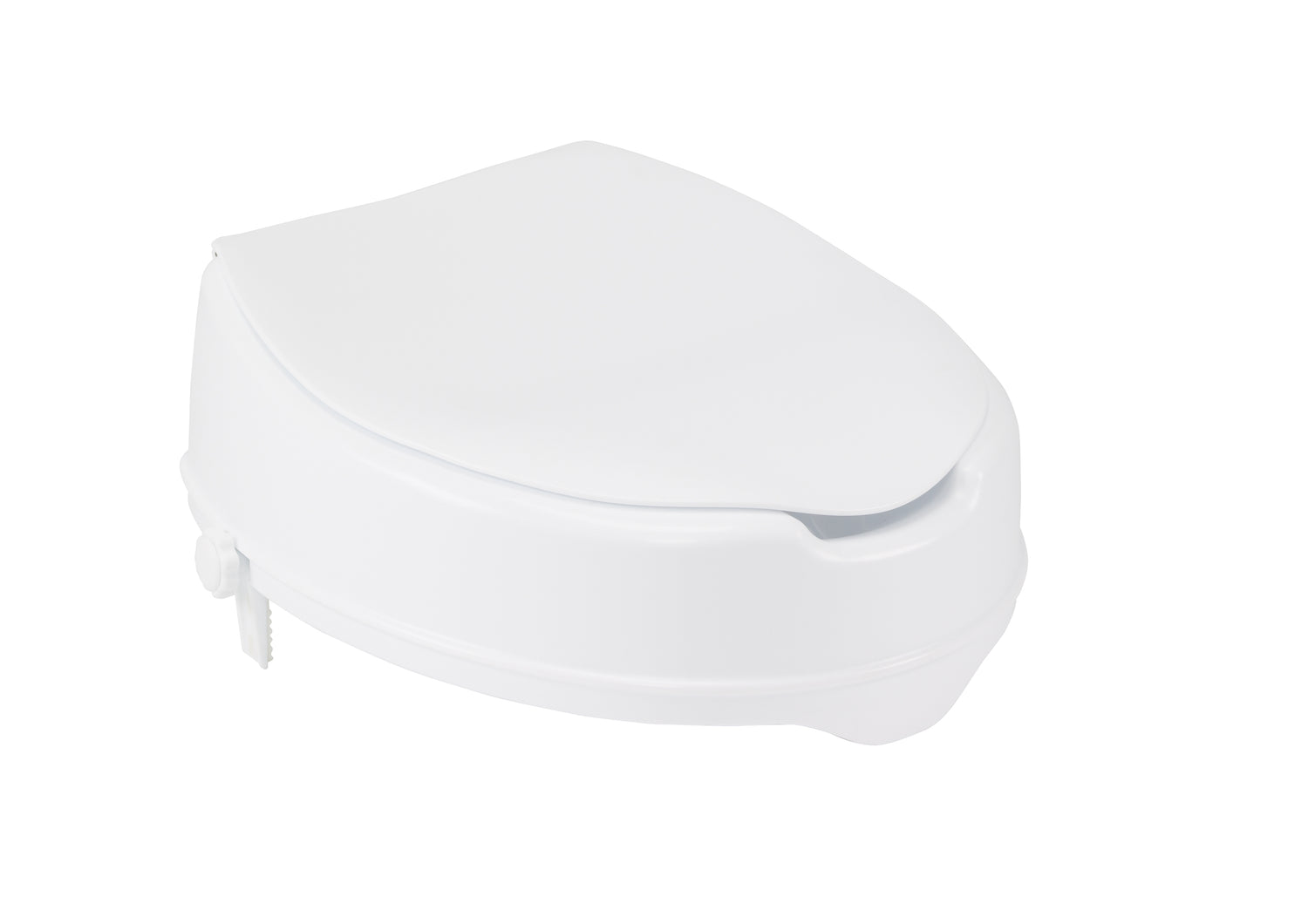 Raised Toilet Seat with Lock and Lid, Standard Seat - BeHope