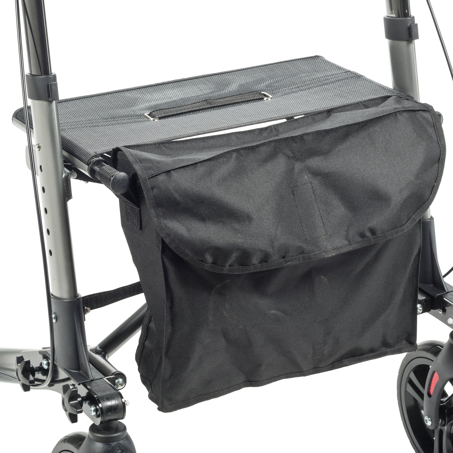 Compact Folding Rollator Rolling Walker, Grey/Black - BeHope