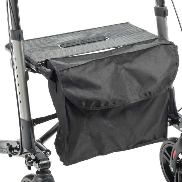 Compact Folding Rollator Rolling Walker, Grey/black - BeHope