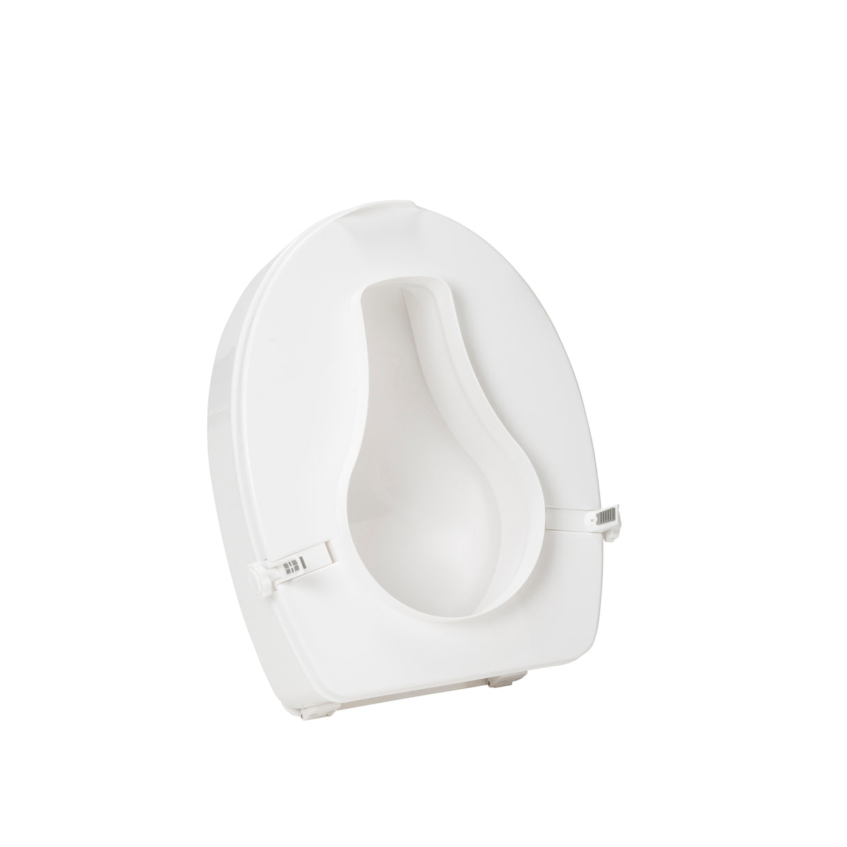 Siège de toilette surélevé avec couvercle, blanc