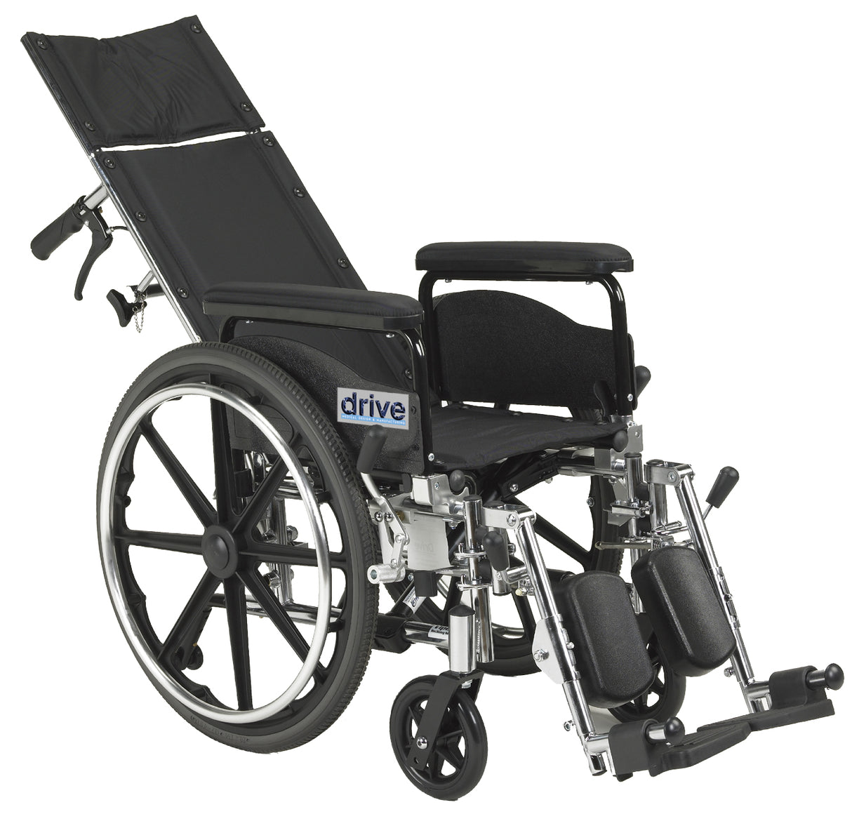 Viper Plus GT Full Reclining Wheelchair, Detachable Full Arms, 20" Seat - Behope - PLA420RBDFA