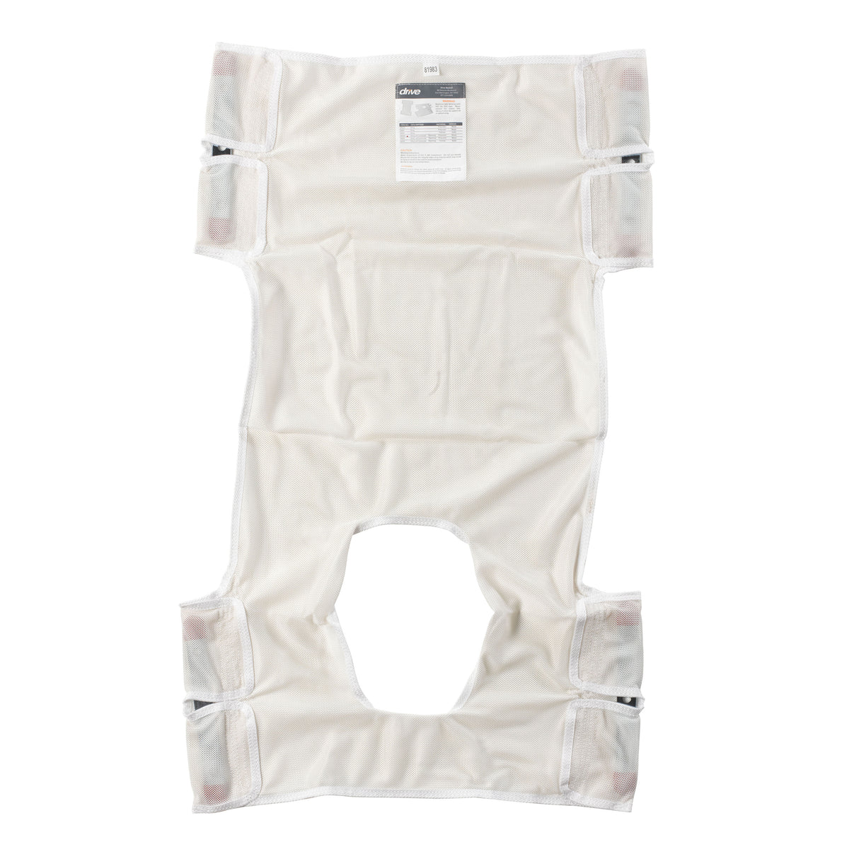 Patient Lift Sling, Polyester Mesh with Commode Cutout - BeHope