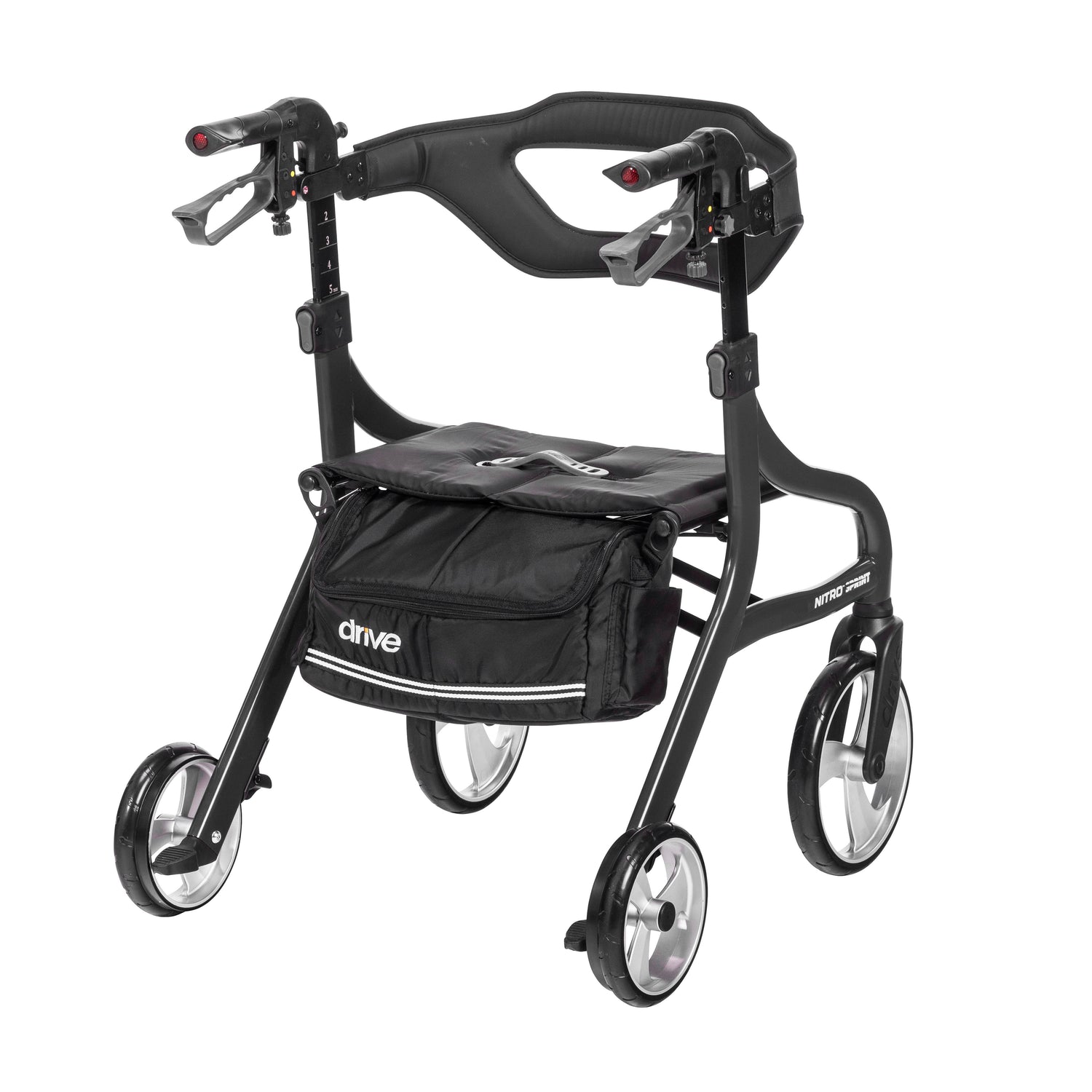 Nitro Sprint Rollator Rolling Walker, Hemi Height - BeHope
