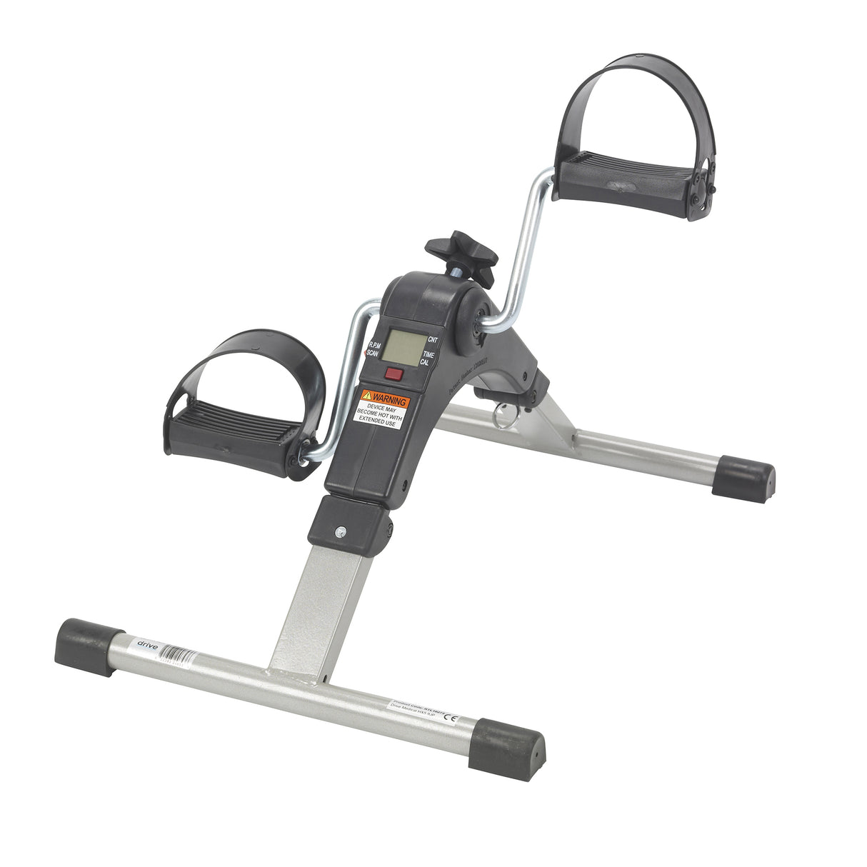 Folding Exercise Peddler with Electronic Display, Black - BeHope