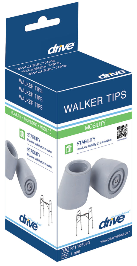 Utility Walker Replacement Tips, 1 Pair - BeHope