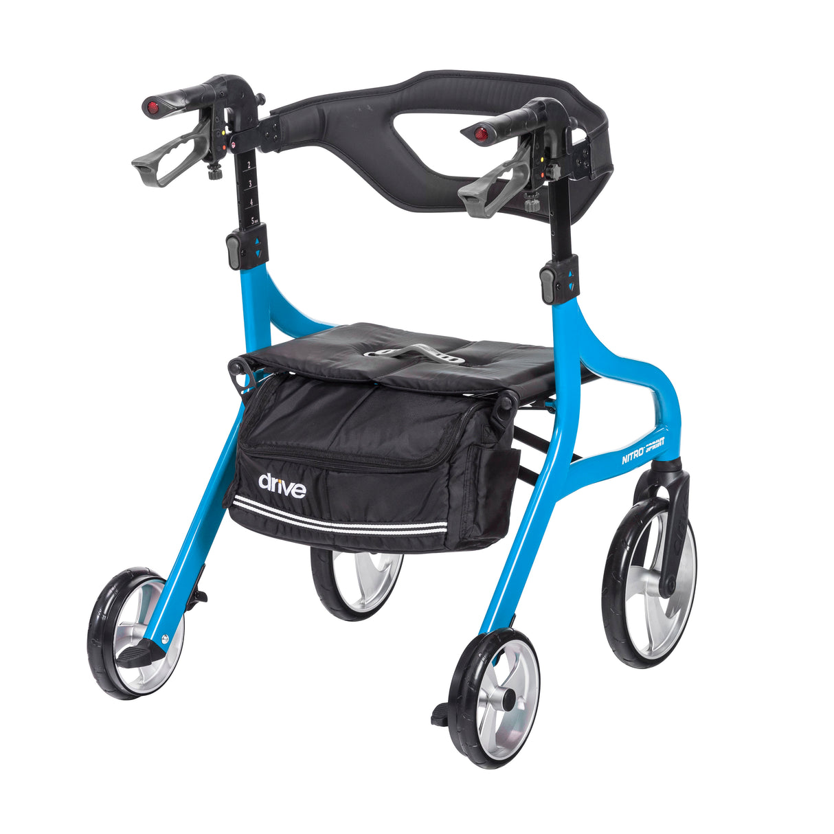 Nitro Sprint Rollator Rolling Walker, Hemi Height - BeHope