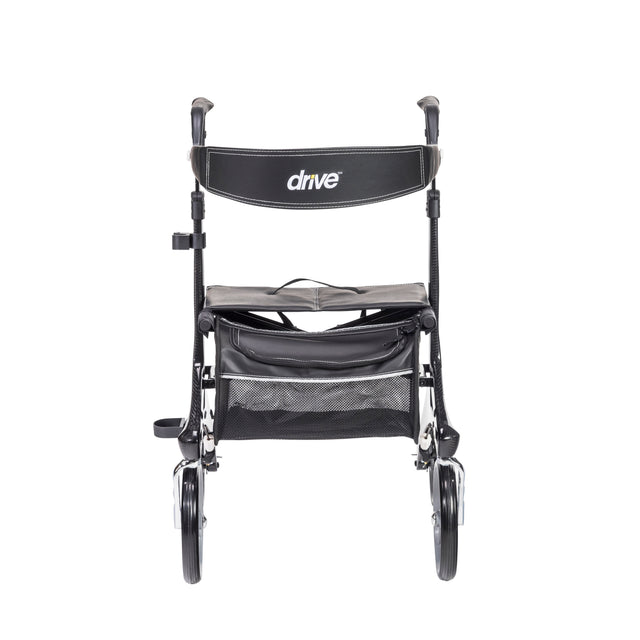Nitro Elite Cf Carbon Fiber Rollator Rolling Walker, Black - BeHope
