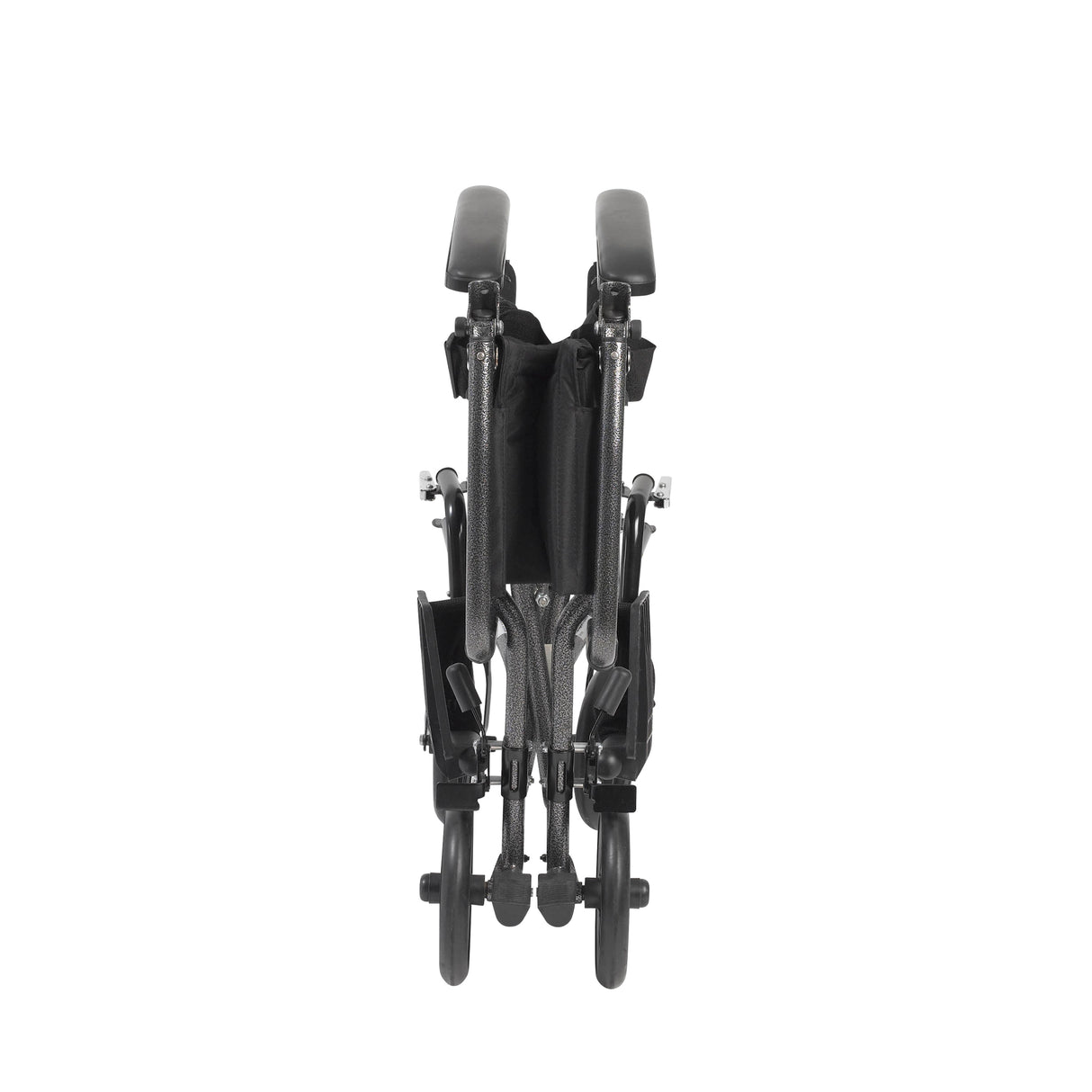 Lightweight Steel Transport Wheelchair, Fixed Full Arms, 19" Seat - BeHope