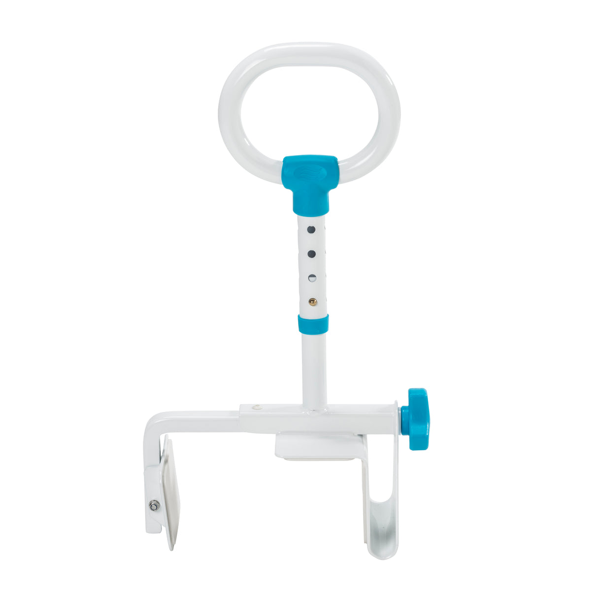 Barre de sécurité multi-réglable pour baignoire, construction en acier, blanche