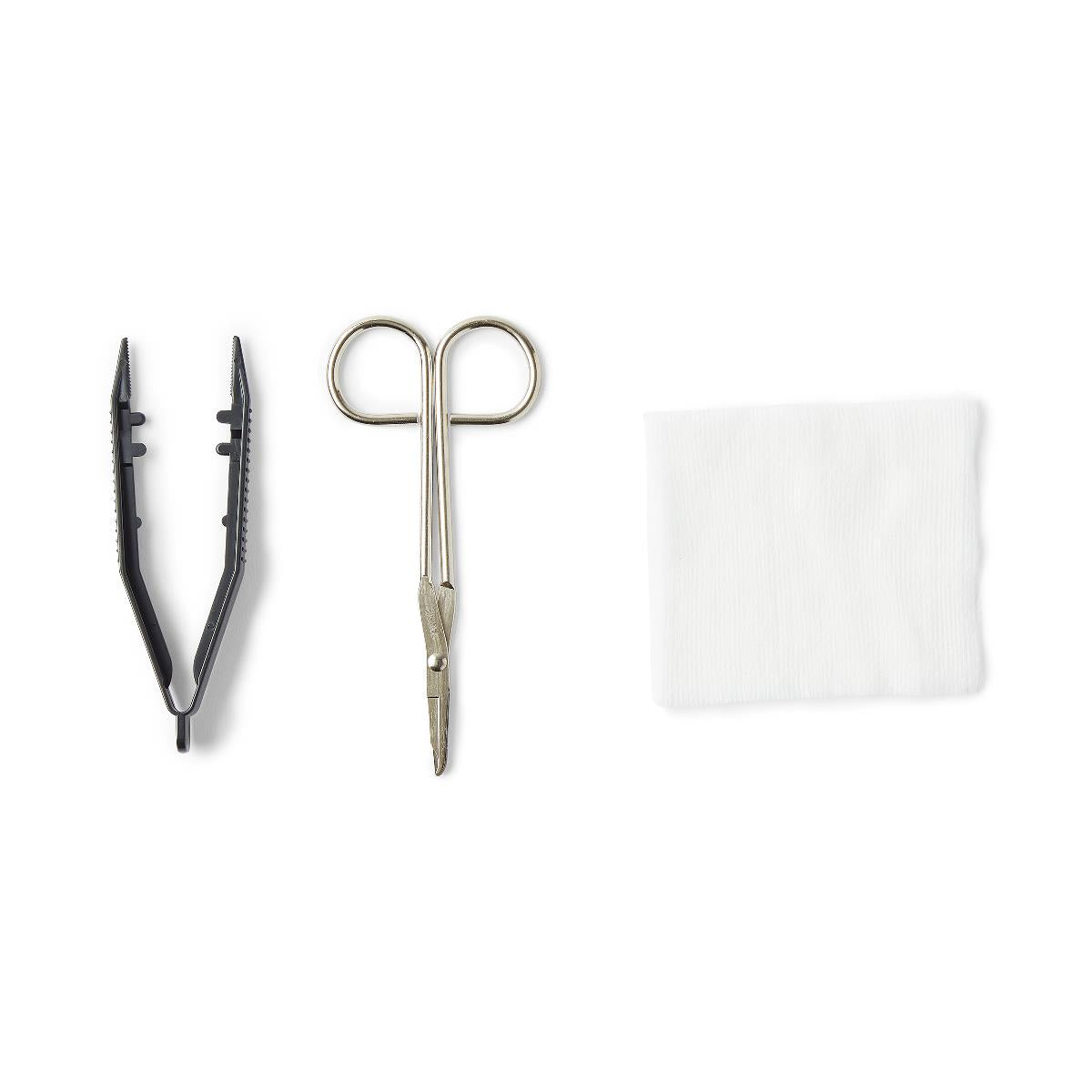 Suture Removal Kit Basic With Littauer Scissors 3"x3" Gauze & Adson Thumb Forceps Case/100 Each - BeHope