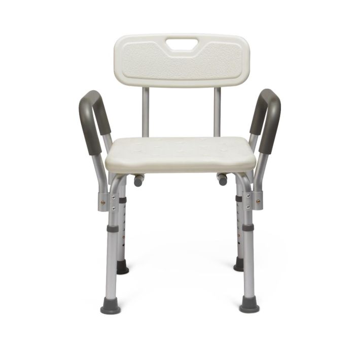 Knock Down Bath Bench With Back And Padded Arms - BeHope