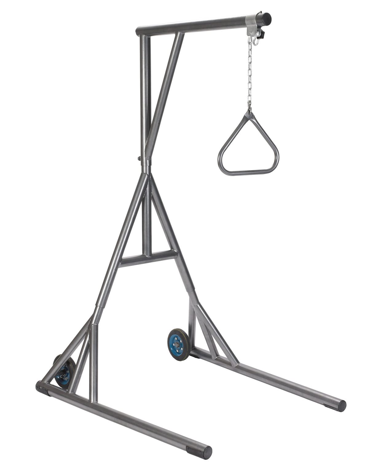 Heavy Duty Trapeze with Base and Wheels, Silver Vein - BeHope