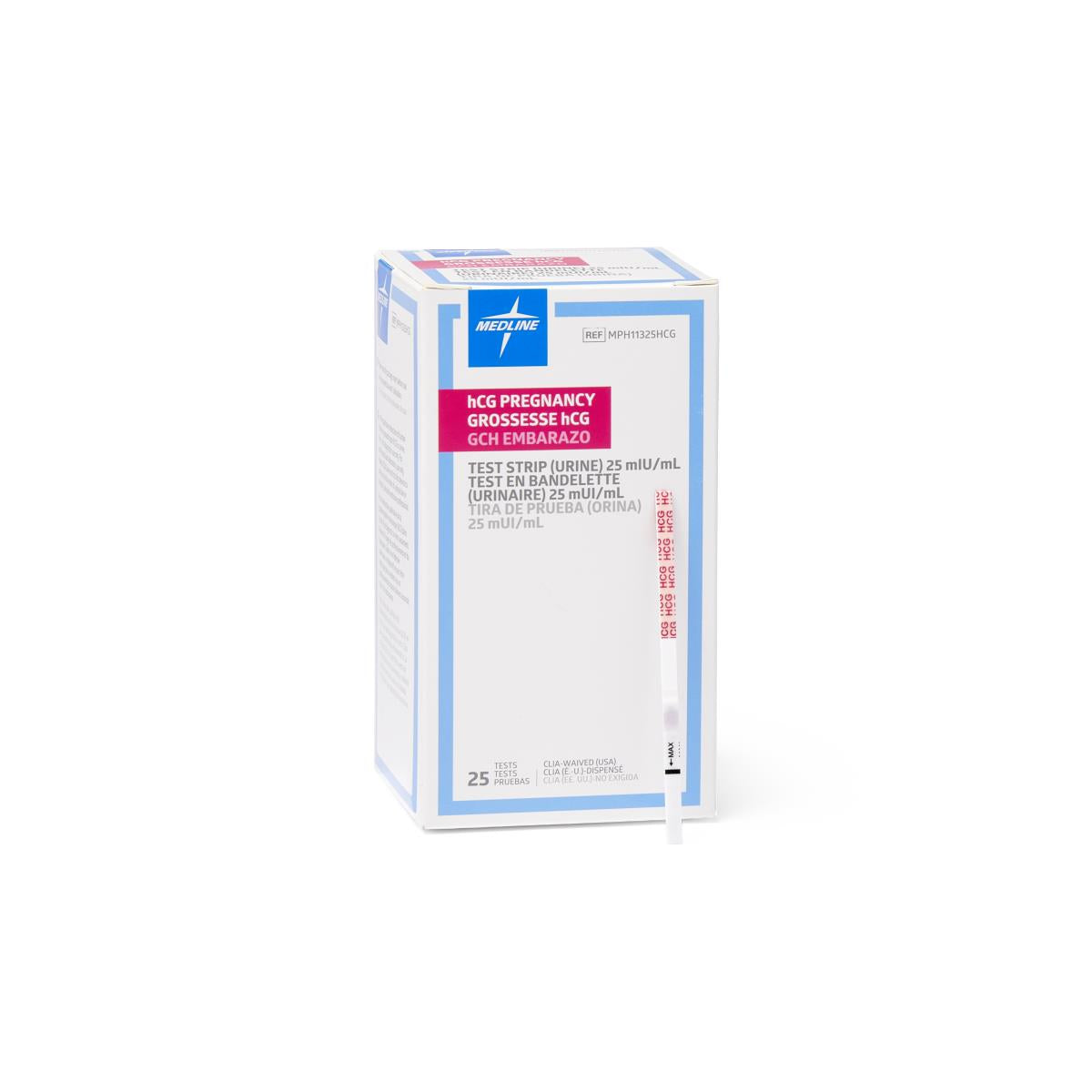 Hcg Urine Pregnancy Strip Test Box/25 Each - BeHope
