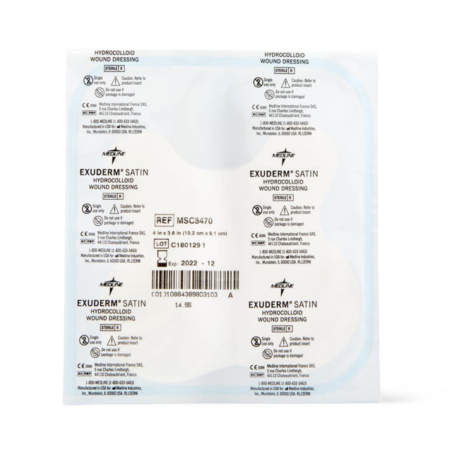 Exuderm Satin Hydrocolloid Dressing 5cm X 5cm Box/20 Each - BeHope
