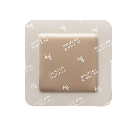 Medline Optifoam® Gentle Ag Silver Silicone Adhesive Foam Dressing with Border - BeHope