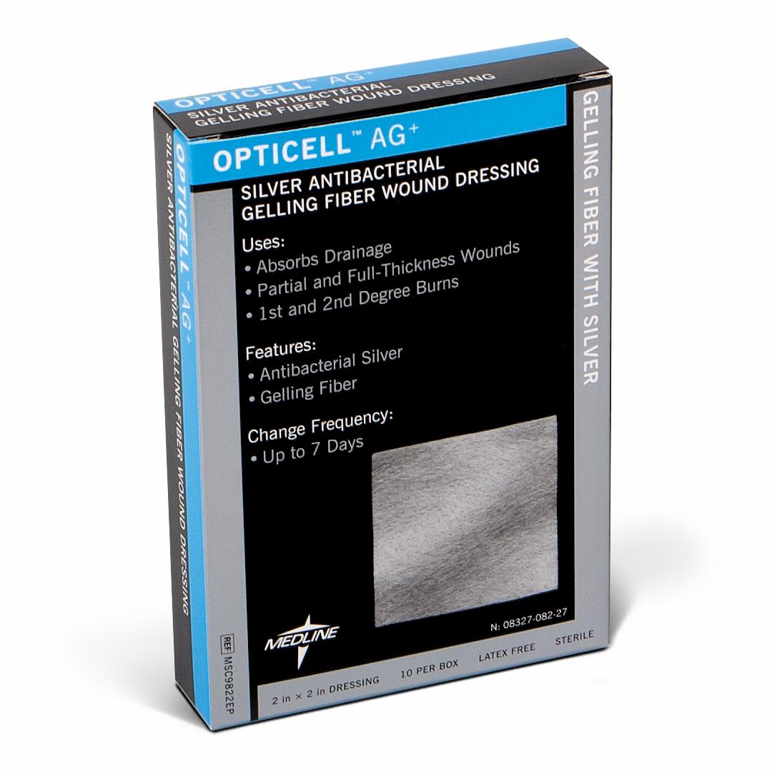 Opticell Ag+ Silver Gelling Fiber Dressing 10cm X 12cm - BeHope