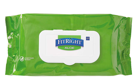 Fitright Aloe Pre-moistened 8"x10" Personal Hygiene Wipes Unscented 100per Softpack Case/6 Pkg - BeHope