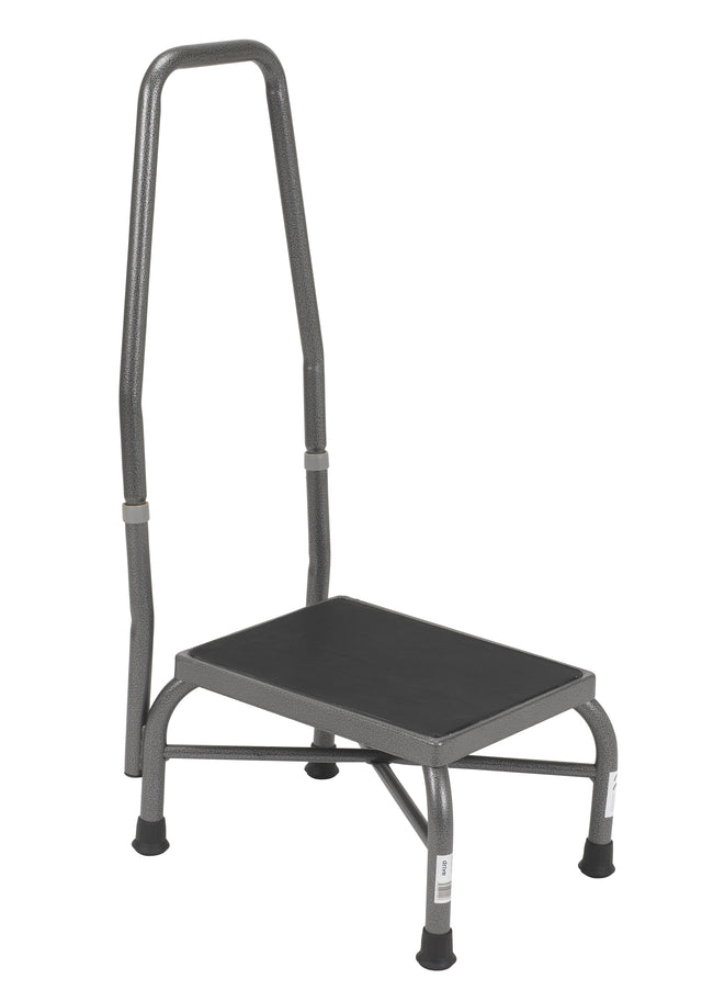 Heavy Duty Bariatric Footstool With Non Skid Rubber Platform And Handrail - BeHope