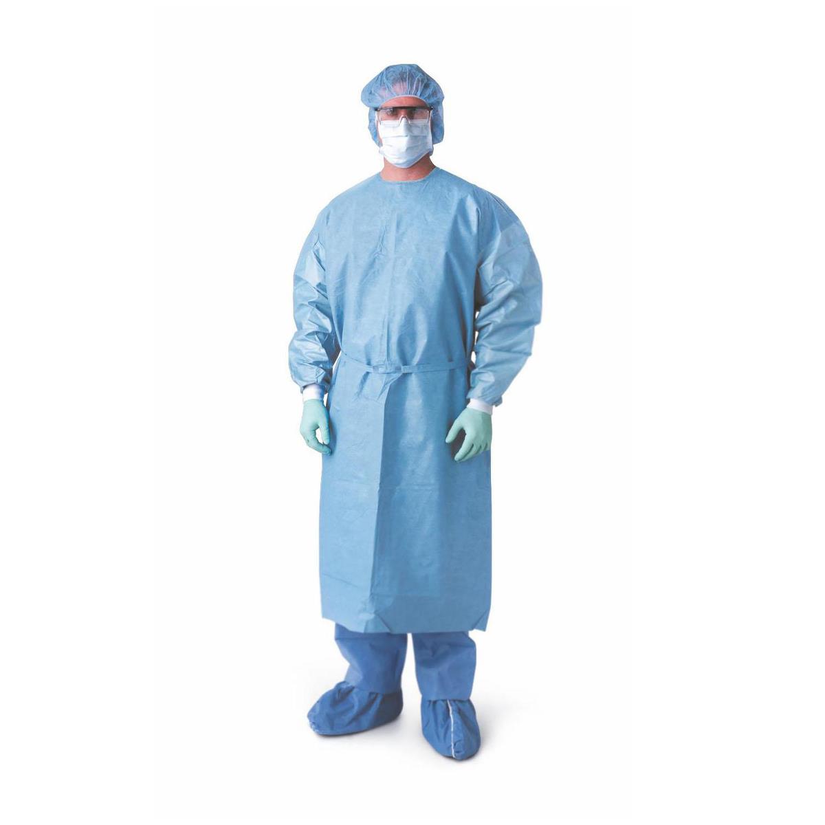 Medline Chemotherapy Protective Procedure Gown, Hook-and-Loop Neck - BeHope