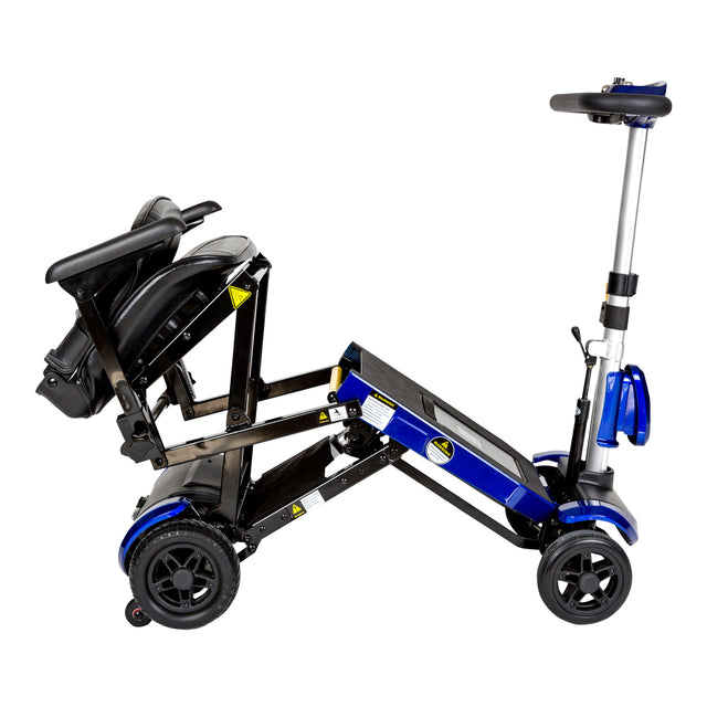 Zoome Auto-flex Folding Travel Scooter, Blue - BeHope