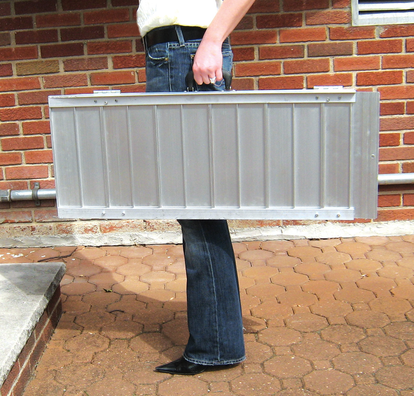 Single Fold Portable Wheelchair Scooter Ramp with Carry Handle and Travel Bag - BeHope