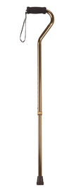Foam Grip Offset Handle Walking Cane, Bronze - BeHope