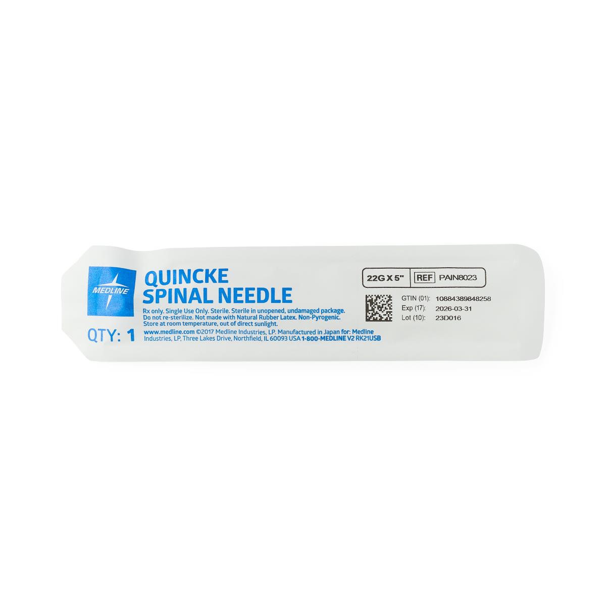 Medline Quincke Spinal Needle