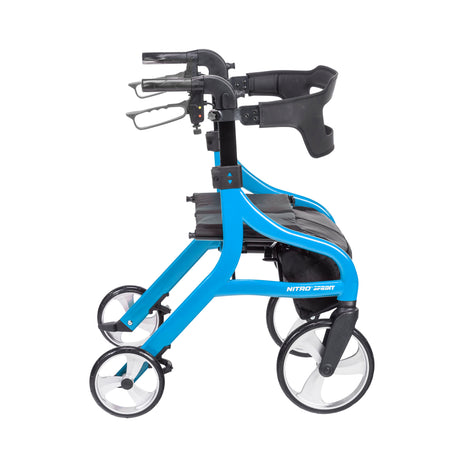 Nitro Sprint Rollator Rolling Walker, Hemi Height - BeHope