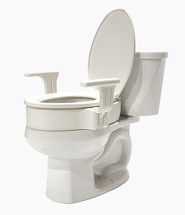 4" Raised Toilet Seat With New Handles - BeHope