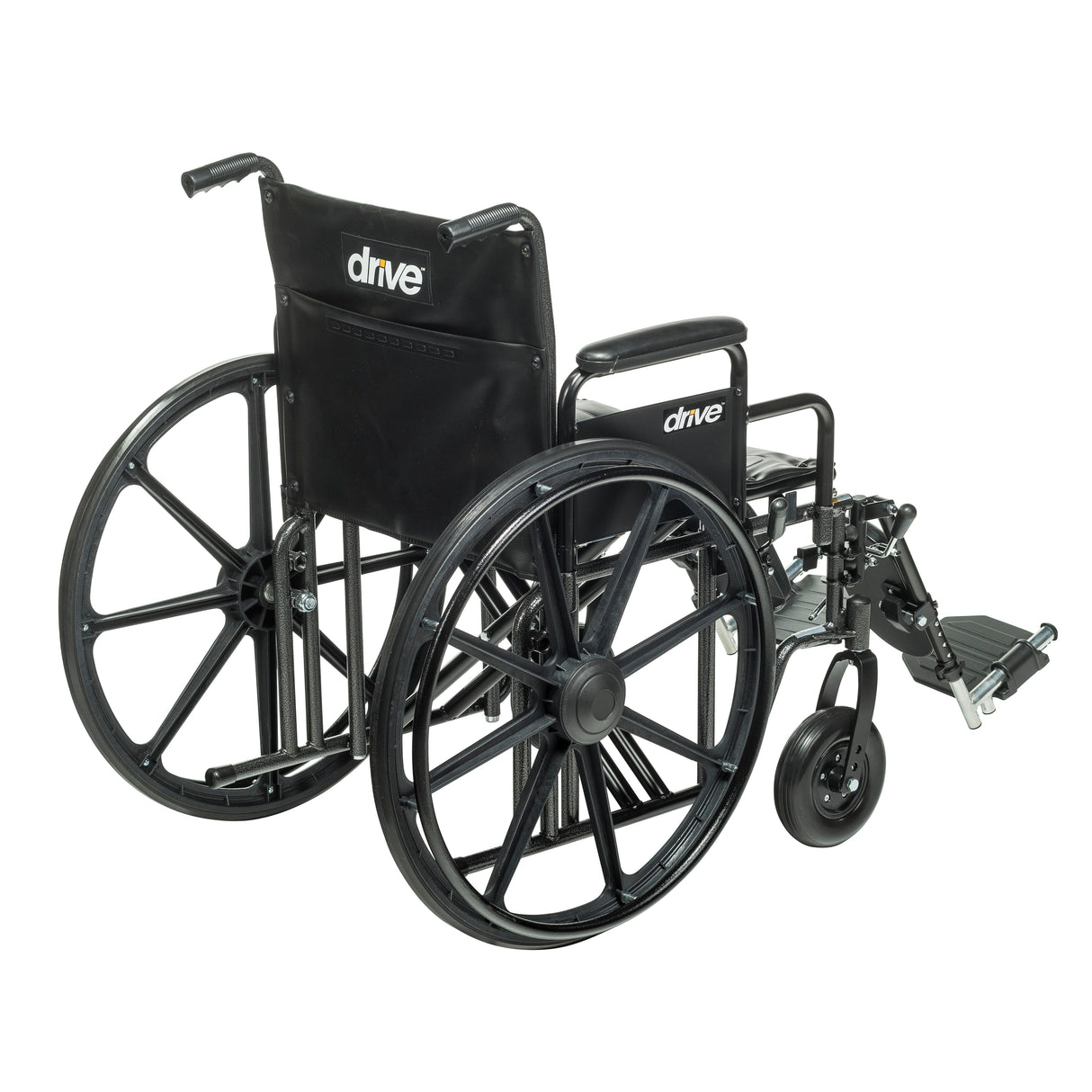Sentra EC Heavy Duty Wheelchair, Detachable Desk Arms, Elevating Leg Rests, 20" Seat - BeHope