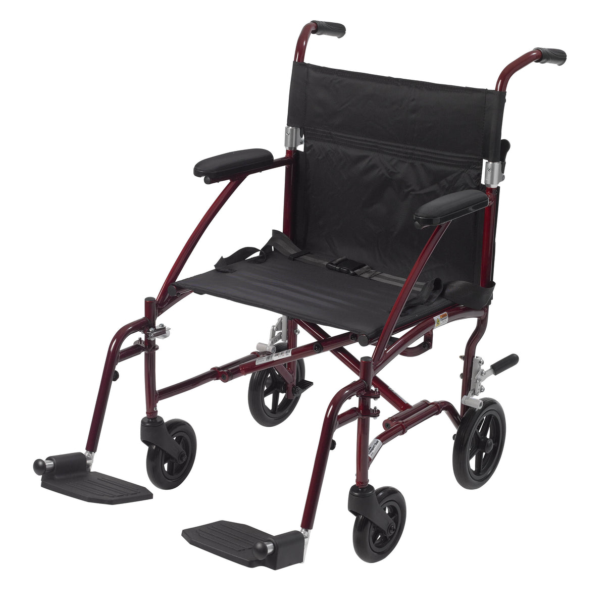 Fly Lite Ultra Lightweight Transport Wheelchair, Burgundy - Behope - DFL19-RD