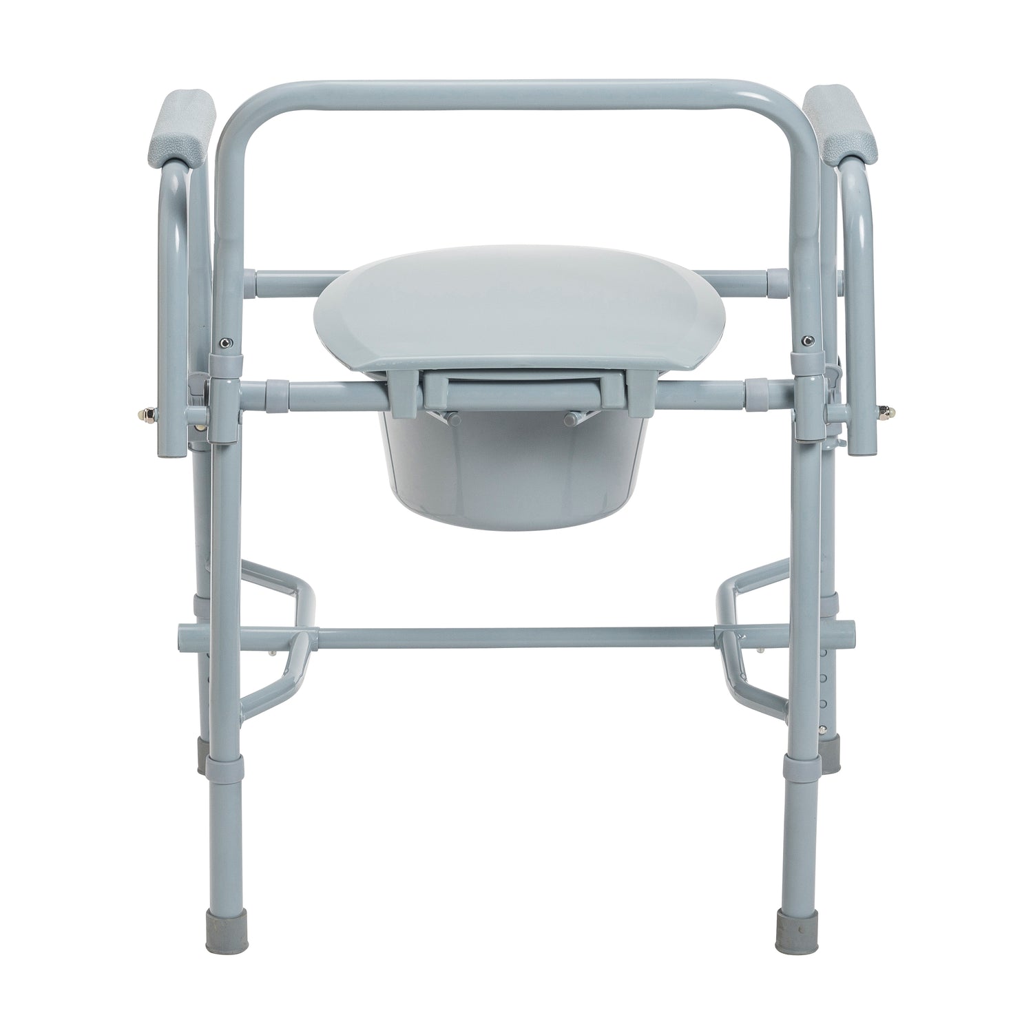Steel Drop Arm Bedside Commode with Padded Arms - BeHope