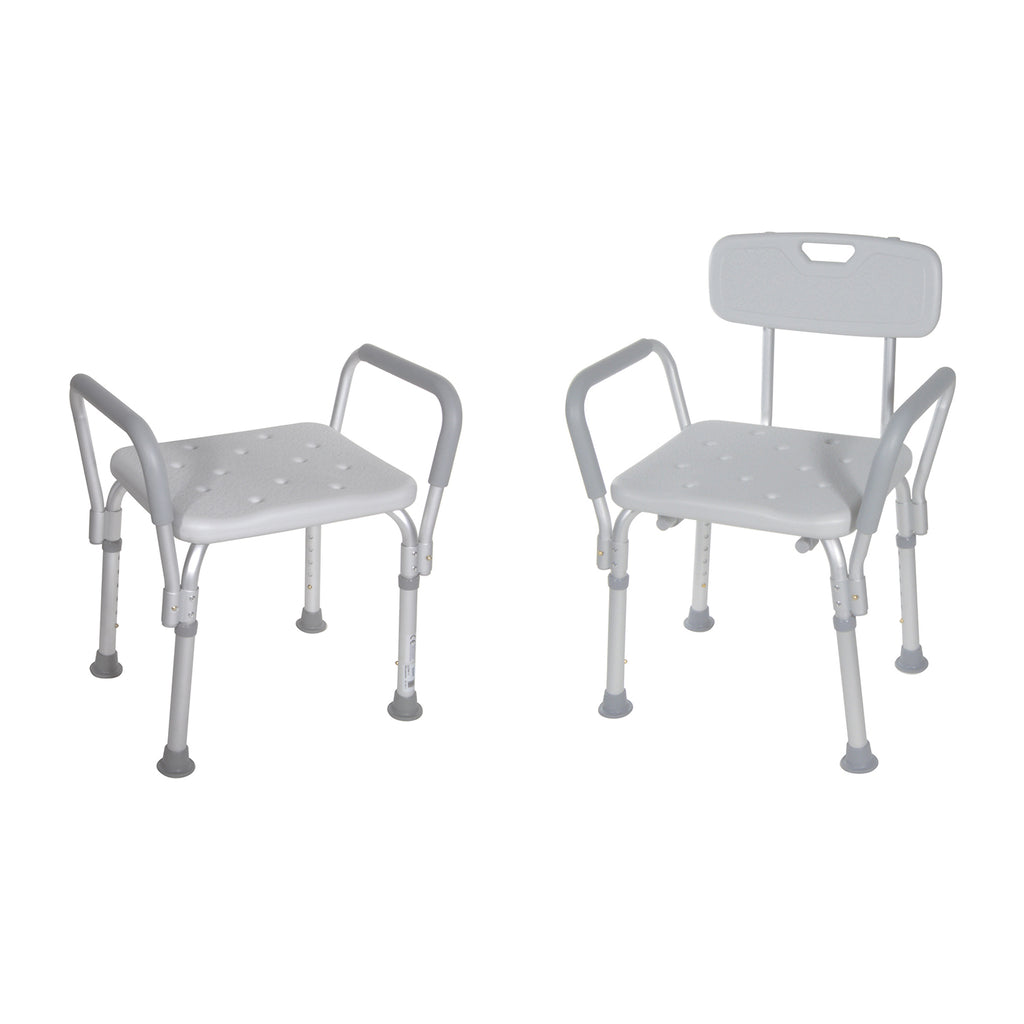 Shower Chair With Back And Removable Padded Arms - BeHope