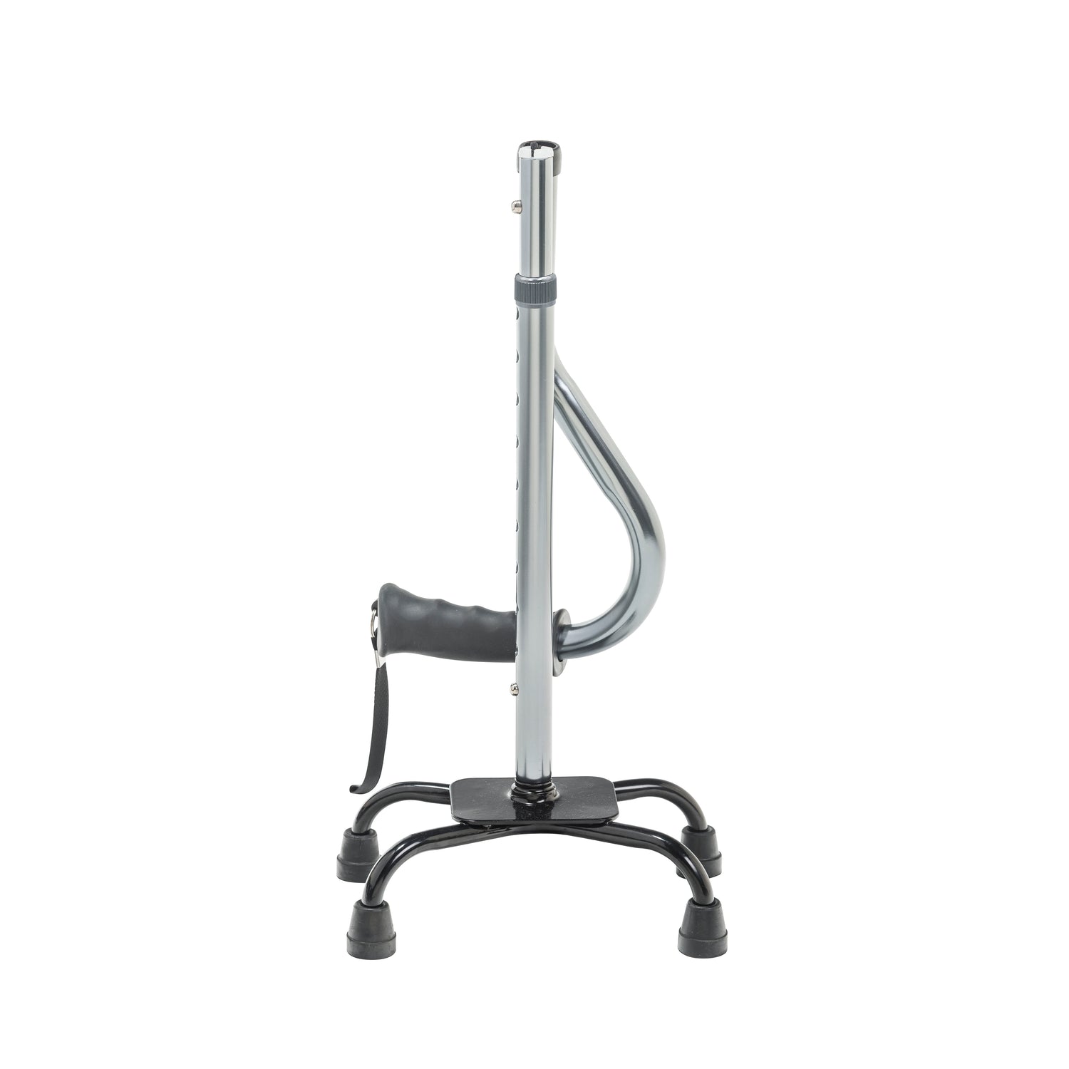Folding Quad Cane, Small Base, Charcoal - BeHope