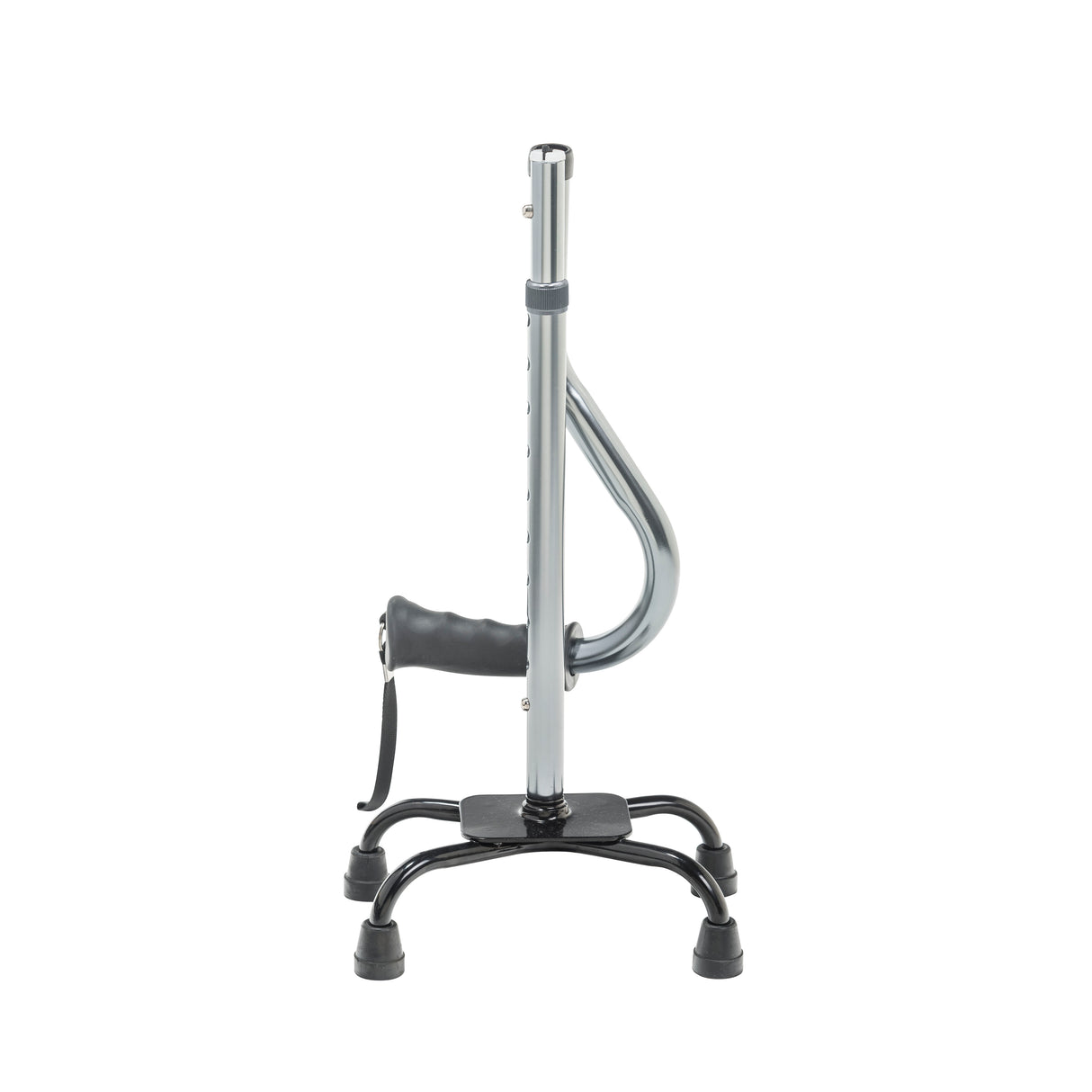 Folding Quad Cane, Small Base, Charcoal - BeHope