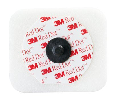 Red Dot Monitoring Electrode With Foam Tape And Sticky Gel Radiolucent Stud Bag/50 Each - Behope