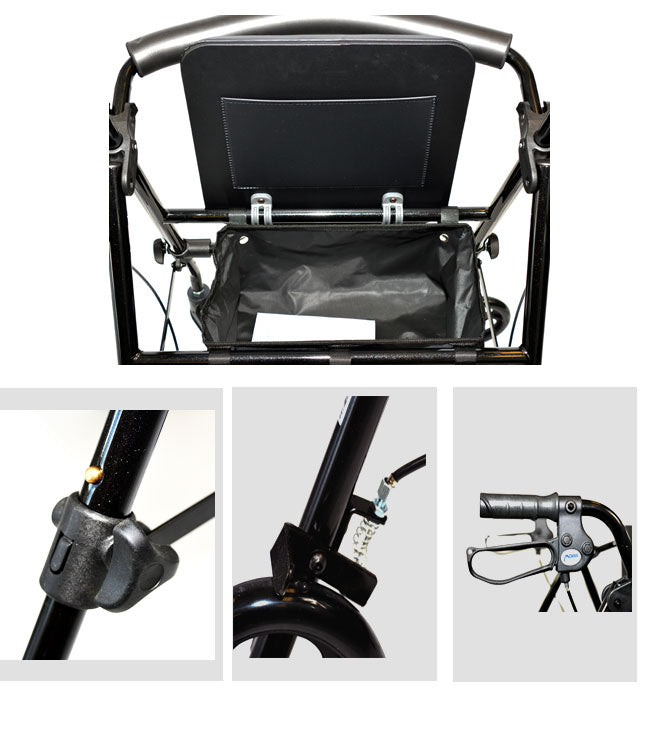 Aluminum Folding Rollator 8" Wheels