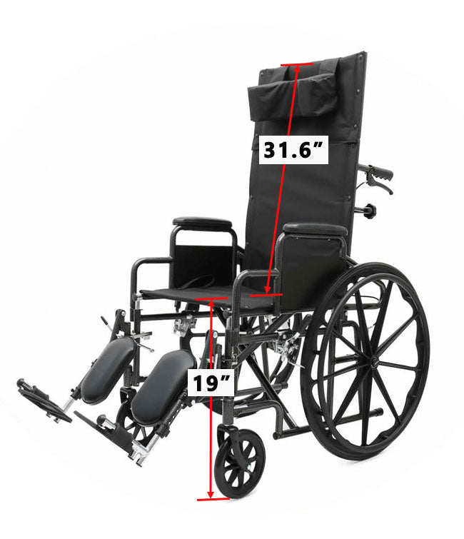Reclining Wheelchair : 16" 18"